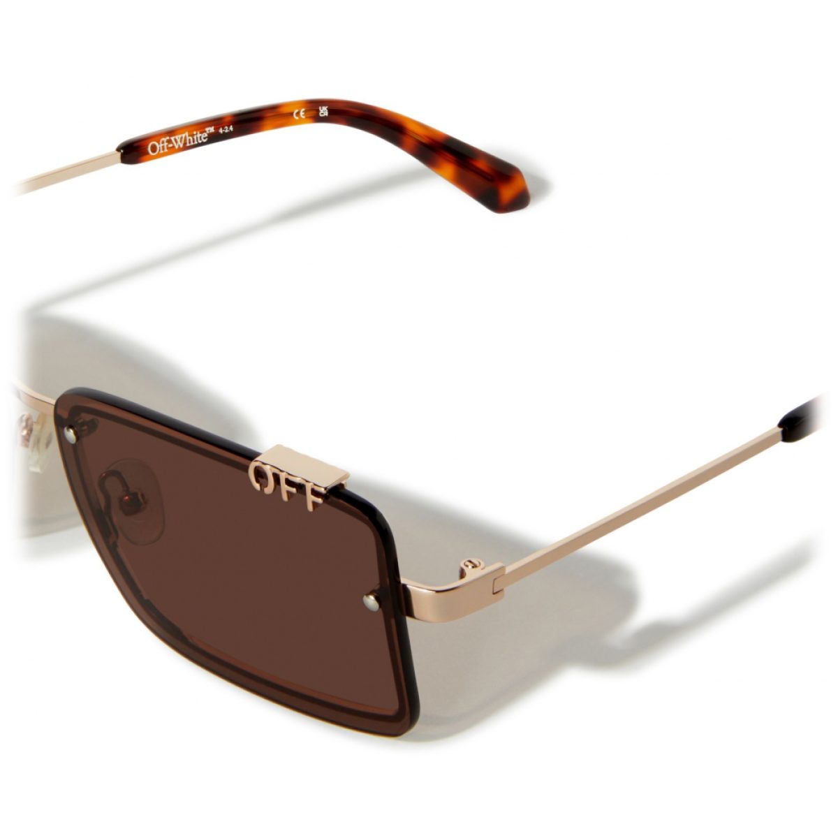 Kính mát Unisex OFF WHITE TAMPA OERI13NF24MET0017664 Nâu nhạt - Ảnh 3
