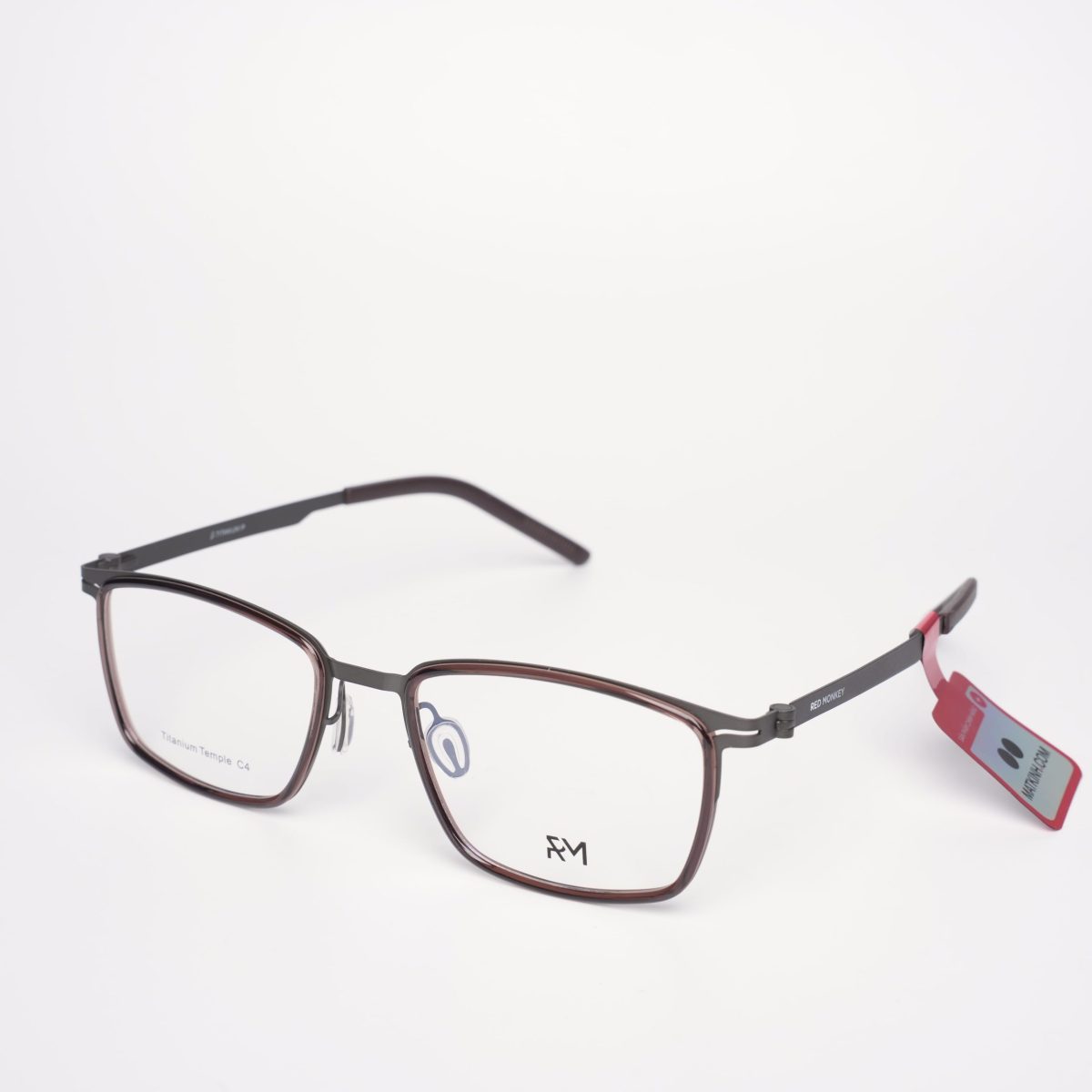 Gọng Kính Nam RedMonkey Vuông Kim Loại Nâu Xám MK-GK-RMS0103-C4-53 - Ảnh 3