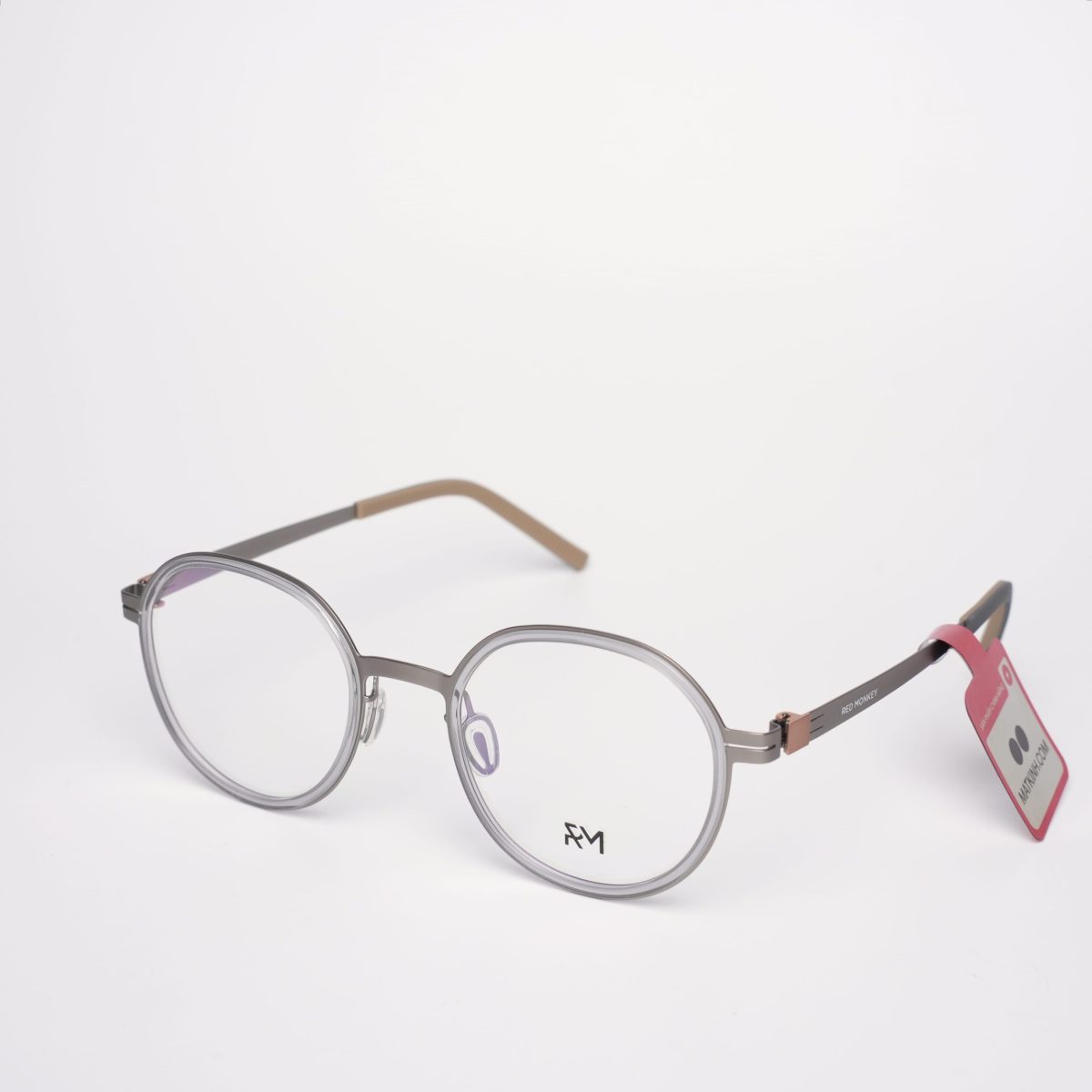 Gọng Kính Unisex RedMonkey Tròn Kim Loại Xám MK-GK-RM0601-C5-48 - Ảnh 3