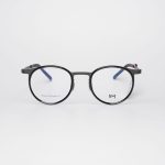 Gọng Kính Unisex RedMonkey Tròn Kim Loại Đen Xám MK-GK-RMS0111-C1-48