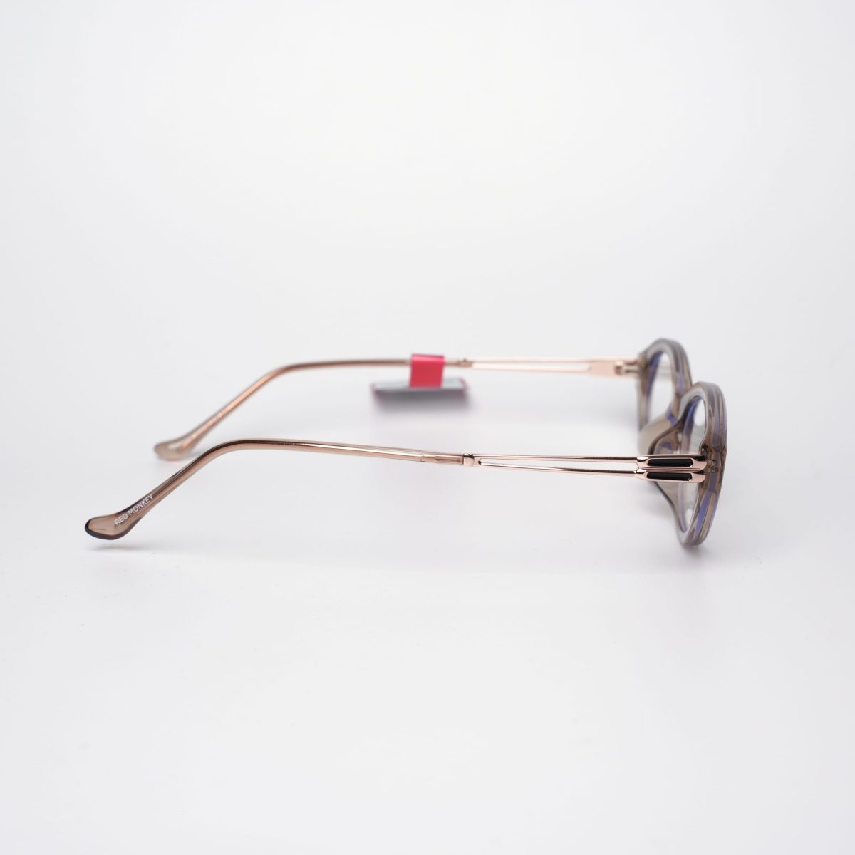 Gọng Kính Mèo Nữ RedMonkey Oval Nhựa Nâu Trong MK-GK-RM738-C4-53 - Ảnh 2