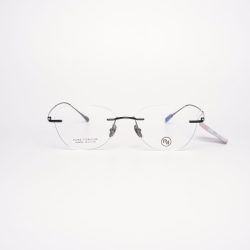 Gọng Kính Khoan Unisex RedMonkey Vuông Kim Loại Đen MK-GK-RMHX08202-C04-53
