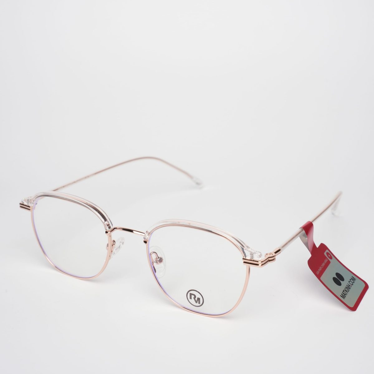 Gọng Kính Unisex RedMonkey Vuông Tròn Kim Loại Trắng Vàng MK-GK-RMM2515-C4-49 - Ảnh 3