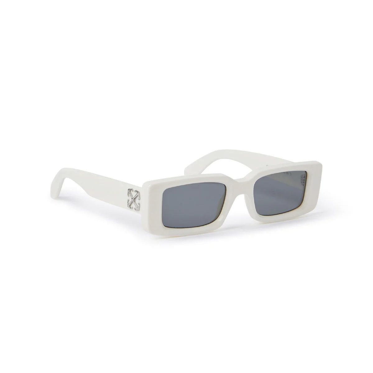 Kính mát Unisex OFF WHITE ARTHUR WHITE DARK GREY SS24 OERI127S24PLA0010107 Trắng - Ảnh 2